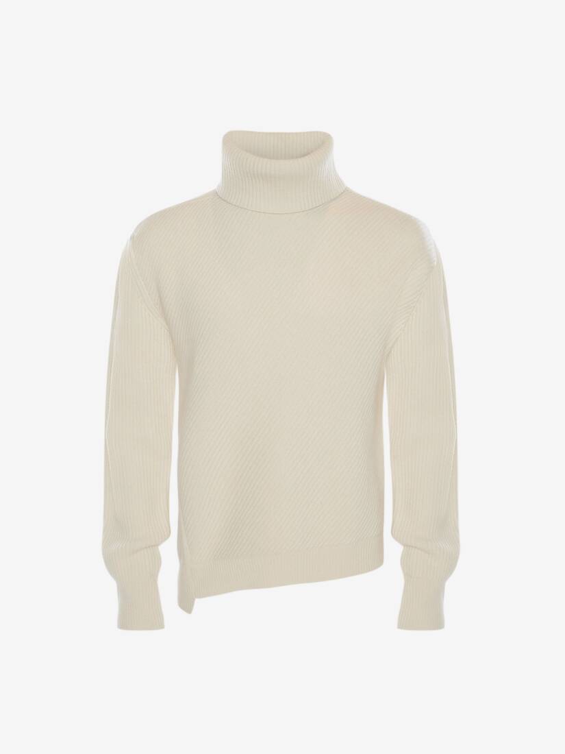 Prendas De Punto Alexander McQueen Roll Neck Hombre - Creme - Mexico 279-JBMHPD